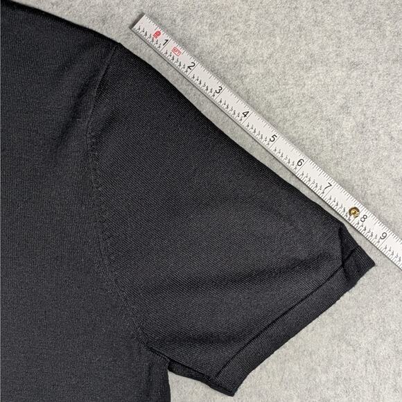 Lennie for Nina Leonard Black Knit Midi Dress L Short Sleeve Pullover Women’s - Picture 11 of 15